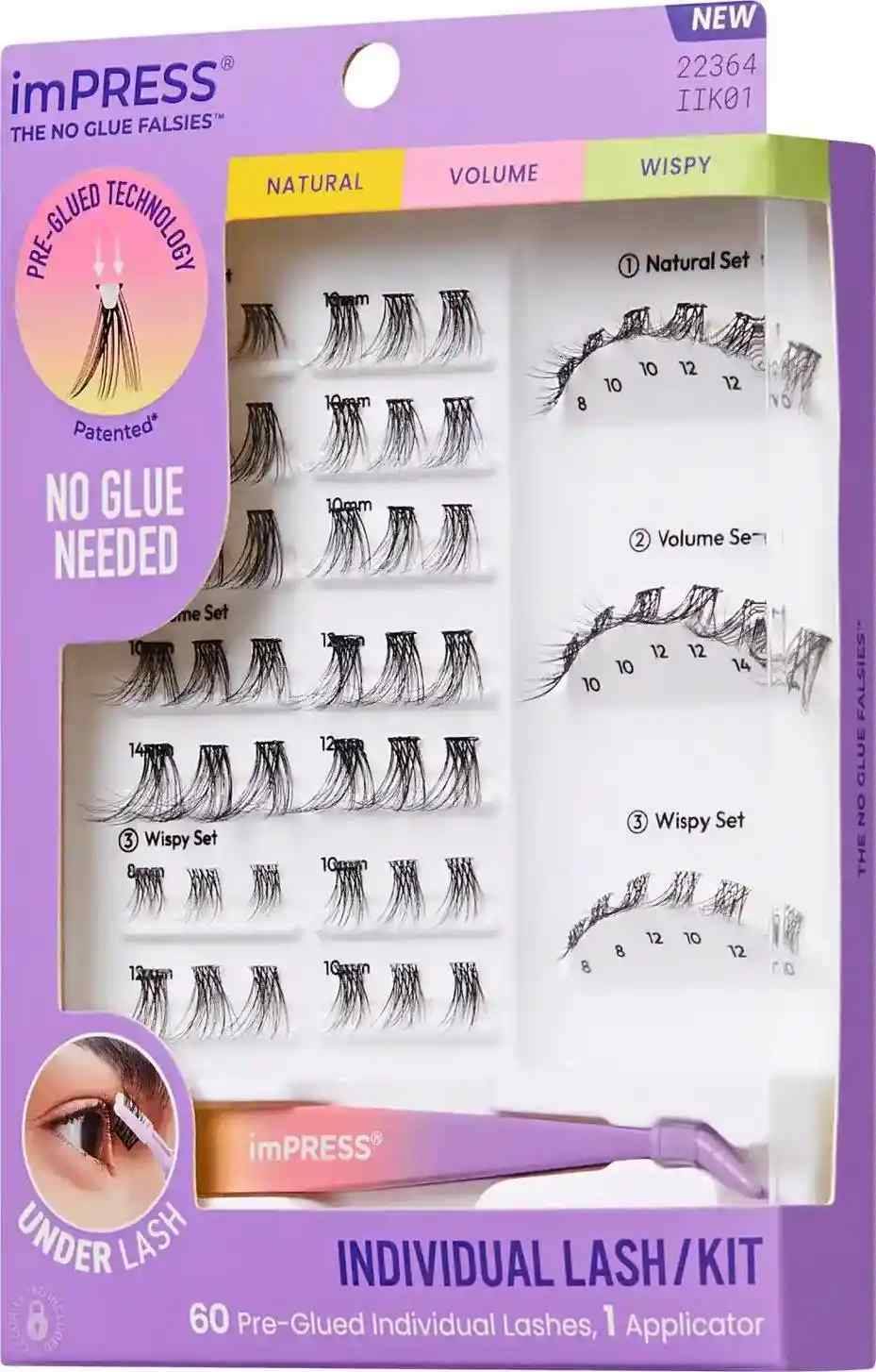 Φωτογραφία προϊόντος: KISS imPRESS Pre-glued Individual Lash Kit 01 Σετ Ψεύτικες Βλεφαρίδες 1 Τεμάχιο - 01