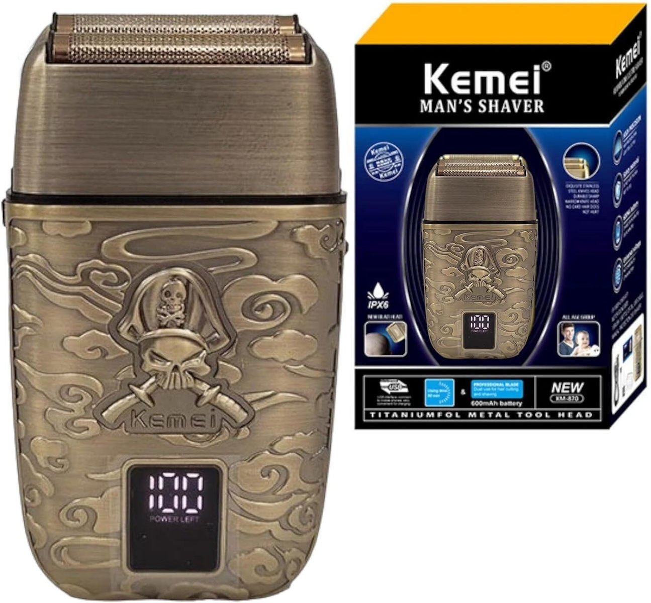 Φωτογραφία προϊόντος: Kemei KM TX15 FOIL Ξυριστική Μηχανή Προσώπου Σώματος