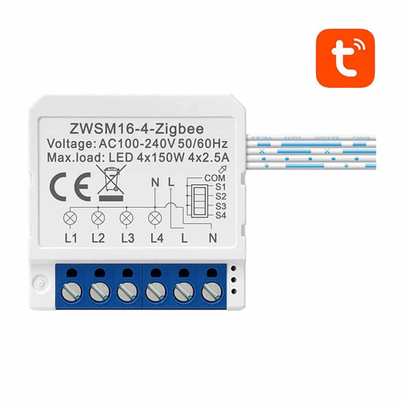 Φωτογραφία προϊόντος: Smart Switch Module ZigBee Avatto ZWSM16-W4 TUYA