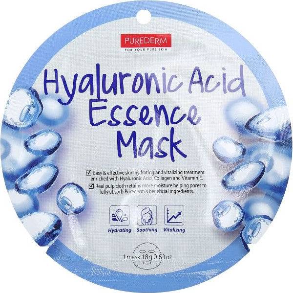 Φωτογραφία προϊόντος: Purederm Hyaluronic Acid Essence Mask Sheet Μάσκα Προσώπου Με Υαλουρονικό Οξύ 18g