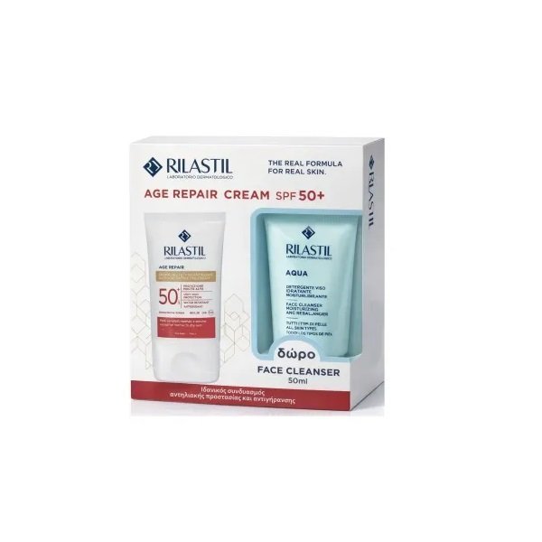Φωτογραφία προϊόντος: Rilastil Promo Age Repair Cream SPF50+ 40ml & Aqua Face Cleanser 50ml