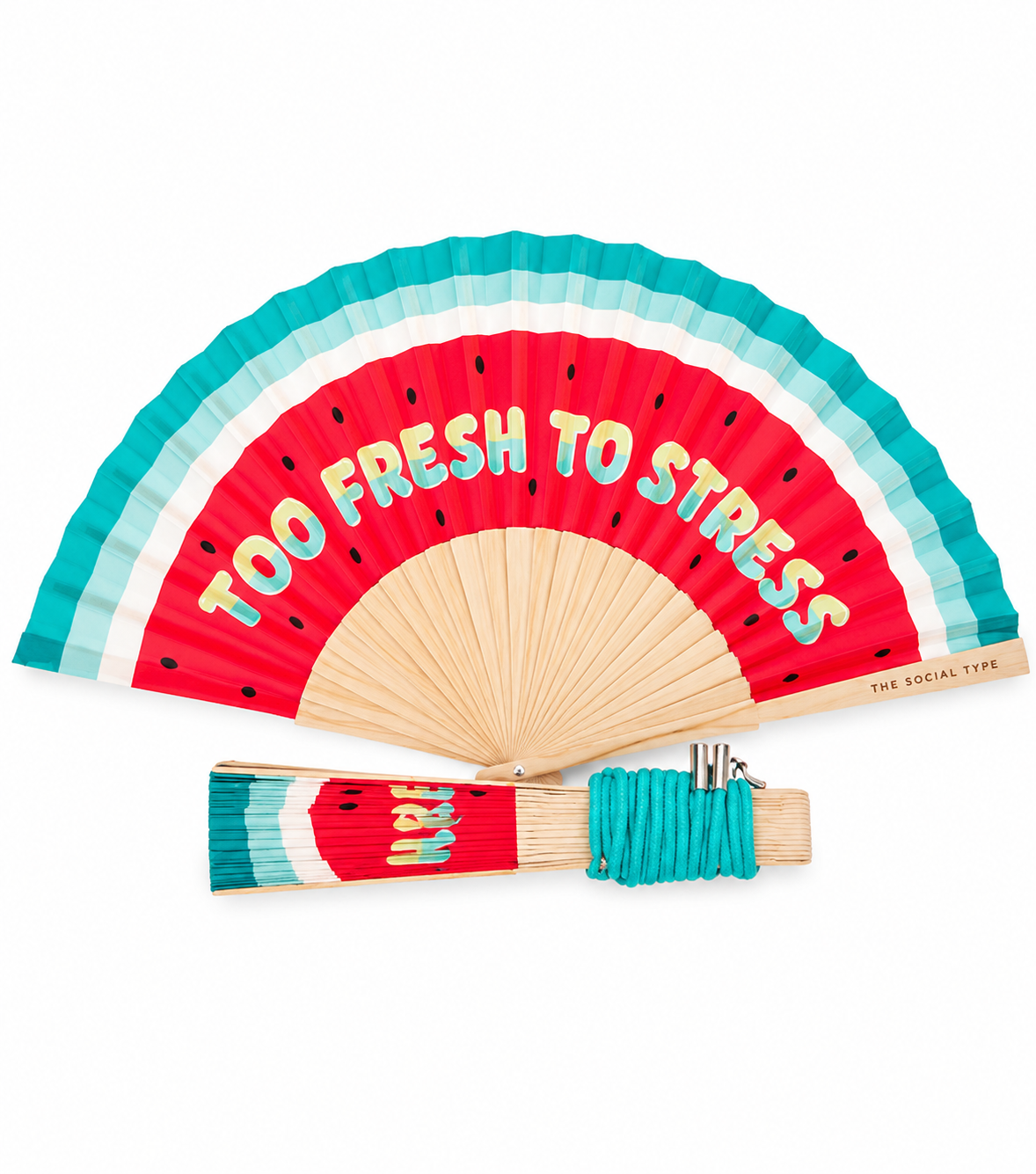 Φωτογραφία προϊόντος: Legami Good Vibes Que Calor Βεντάλια Watermelon με Κορδόνι Μεταφοράς 1τμχ