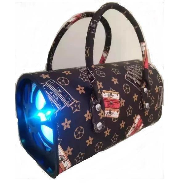 Φωτογραφία προϊόντος: Ηχείο Τσάντα MP3 BOOMBOX 10W Φορητό Ραδιόφωνο USB FM TF MP3 Καφέ με Κόκκινο