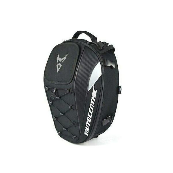 Φωτογραφία προϊόντος: MotoCentric Carbon Tail Bag Μοτοσυκλέτας με Ιμάντες 25L