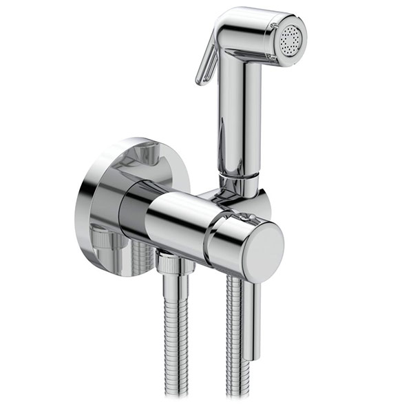 Φωτογραφία προϊόντος: Ideal Standard IdealSpray σετ ντους μπιντέ, BD130AA χρωμέ με μίκτης, παροχή και στήριγμα, χρωμέ.