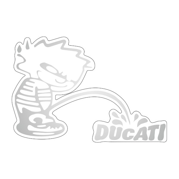 Φωτογραφία προϊόντος: ΑΥΤΟΚΟΛΛΗΤΟ MQP7P DUCATI SILVER SET | PRINT