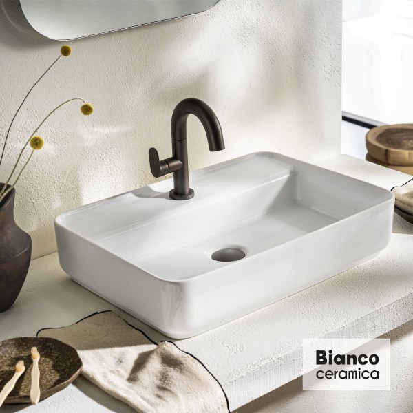 Φωτογραφία προϊόντος: BIANCO CERAMICA ΝΙΠΤΗΡΑΣ 55x40 (1 οπή) WHITE 39055-300