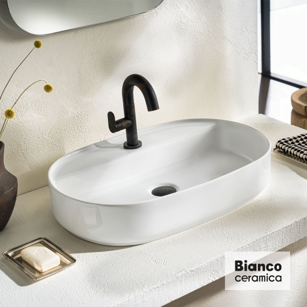 Φωτογραφία προϊόντος: BIANCO CERAMICA ΝΙΠΤΗΡΑΣ 60x40 (1 οπή) WHITE 31060-300