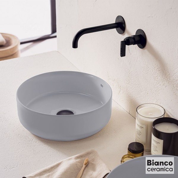Φωτογραφία προϊόντος: BIANCO CERAMICA Νιπτήρας Πορσελάνης Φ36 Stone Grey 508-33036-440