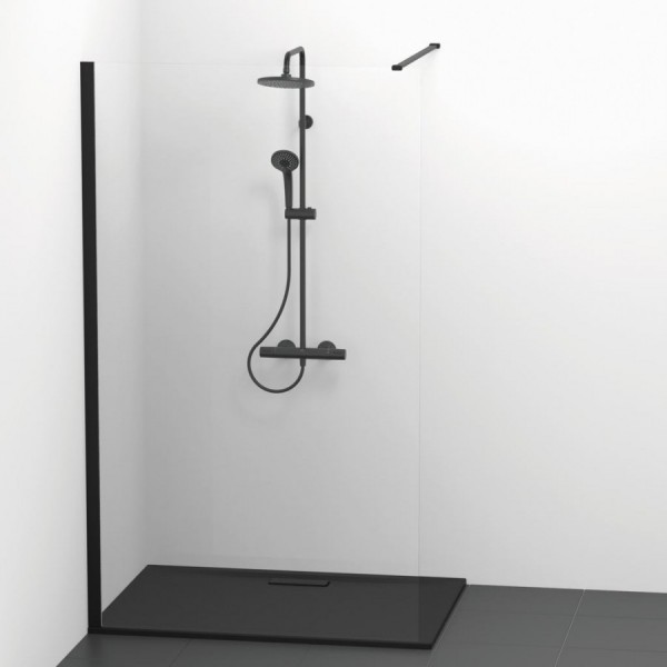 Φωτογραφία προϊόντος: Ideal Standard Connect 2 - Panel ντους 100 εφαπτόμενο σε τοίχο K9378V3 Silk Black