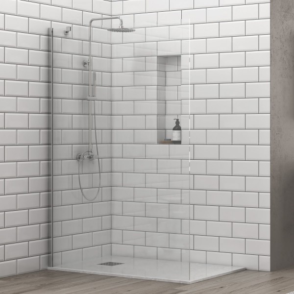 Φωτογραφία προϊόντος: Karag Free 1 80x190cm 6mm Σταθερό Διαχωριστικό Κρύσταλλο Ντουσιέρας Διάφανο