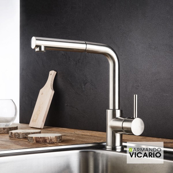 Φωτογραφία προϊόντος: ARMANDO VICARIO FLUO 18580-110 inox finish ΜΠΑΤΑΡΙΑ ΚΟΥΖΙΝΑΣ ΜΕ ΣΥΡΟΜΕΝΟ ΝΤΟΥΣ
