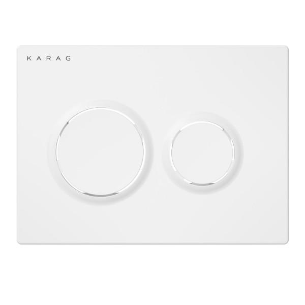 Φωτογραφία προϊόντος: KARAG O230-003 OLIMPOS White Πλακέτα καζανακίου διπλής λειτουργίας