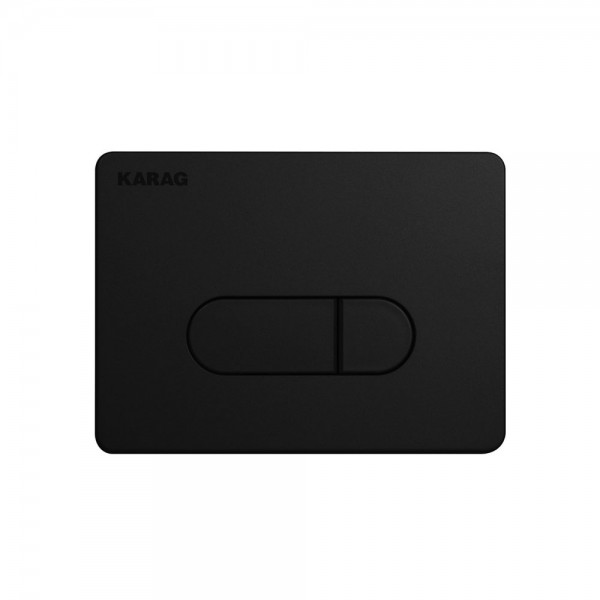 Φωτογραφία προϊόντος: KARAG S228-020 SIENA Black Matt Πλακέτα καζανακίου διπλής λειτουργίας