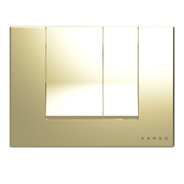Φωτογραφία προϊόντος: KARAG A227-007 ALINDA Gold Matt Πλακέτα καζανακίου διπλής λειτουργίας