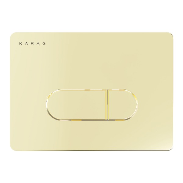 Φωτογραφία προϊόντος: KARAG S228-0130 SIENA Gold Matt Πλακέτα καζανακίου διπλής λειτουργίας