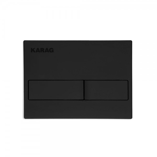 Φωτογραφία προϊόντος: KARAG C226-020 CARINA Black Matt Πλακέτα καζανακίου διπλής λειτουργίας