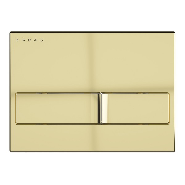 Φωτογραφία προϊόντος: KARAG C226-029 CARINA Gold Matt Πλακέτα καζανακίου διπλής λειτουργίας