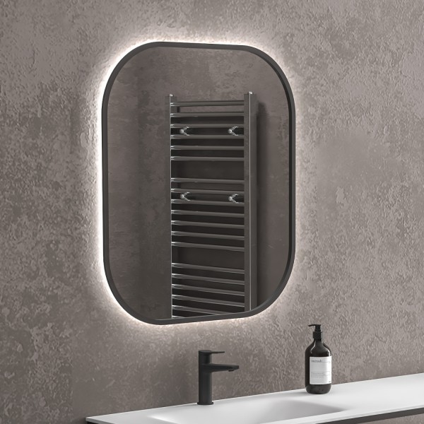 Φωτογραφία προϊόντος: KARAG 60x70cm SHARON Black Καθρέπτης με κρυφό φωτισμό