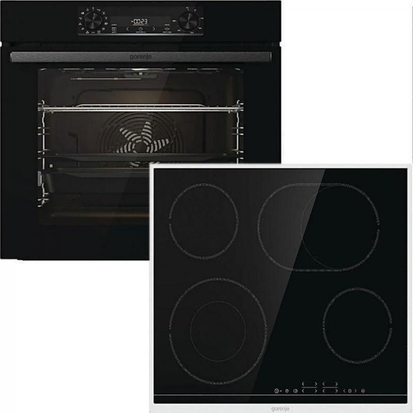 Φωτογραφία προϊόντος: GORENJE BOS6737E06BG & ECT43X Εντοιχιζομενο Σετ Φούρνος Άνω Πάγκου 77lt & Κεραμική Εστία Μαυρη 034062901