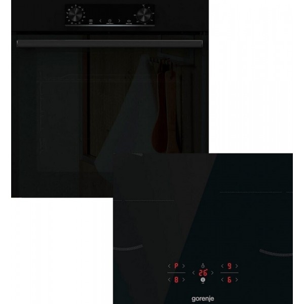 Φωτογραφία προϊόντος: Gorenje BOP6737E02BK & GI601FMC Φούρνος άνω Πάγκου 77lt με Επαγωγικές Εστίες Π60cm Μαύρος 034071401