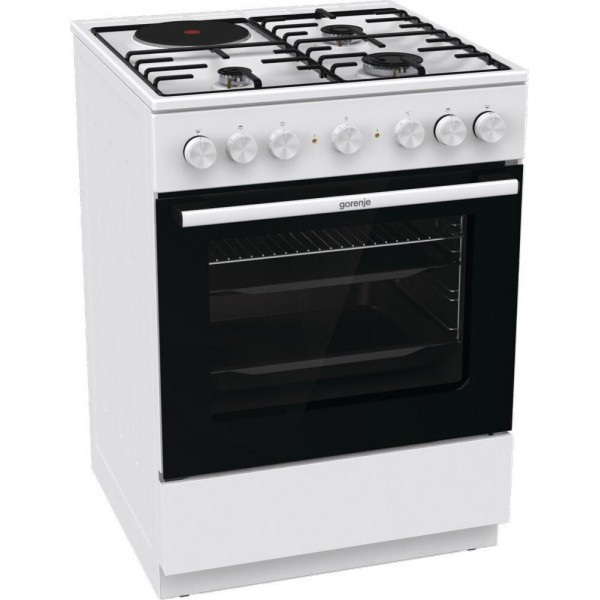 Φωτογραφία προϊόντος: Gorenje GK6B43WD Κουζίνα 71lt με Εστίες Αερίου & Ρεύματος Π60cm Λευκή 034076101