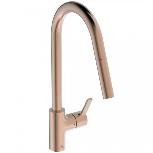 Φωτογραφία προϊόντος: Ideal Standard Gusto Μπαταρία κουζίνας πάγκου με αποσπώμενο ντουσάκι μιας λειτουργίας BD414J4 sunset rose