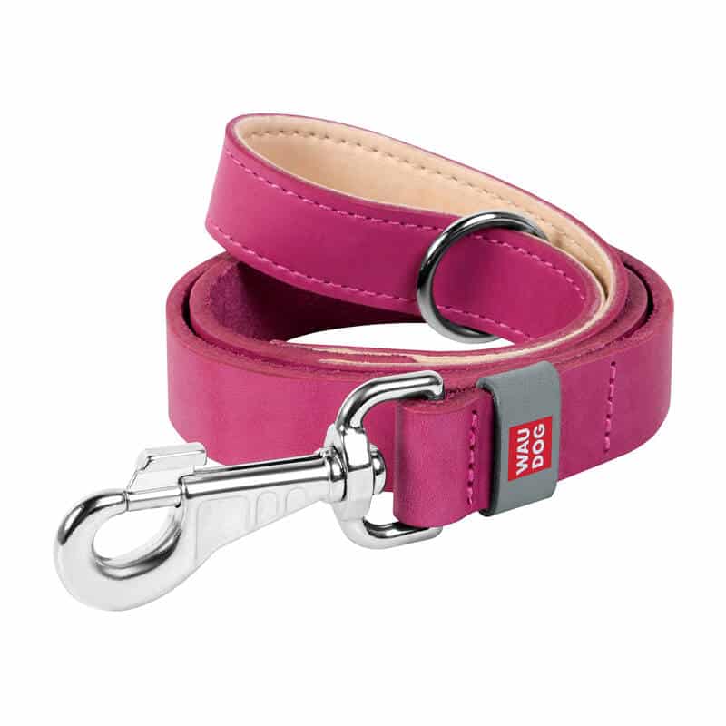 Φωτογραφία προϊόντος: Natural leather dog leash WAUDOG W. 25mm, lgth. 122cm pink