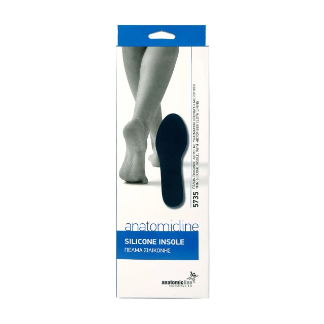 Φωτογραφία προϊόντος: ANATOMIC LINE 5735 Πέλμα Σιλικόνης Λεπτό με Υφασμάτινη Επένδυση Microfiber