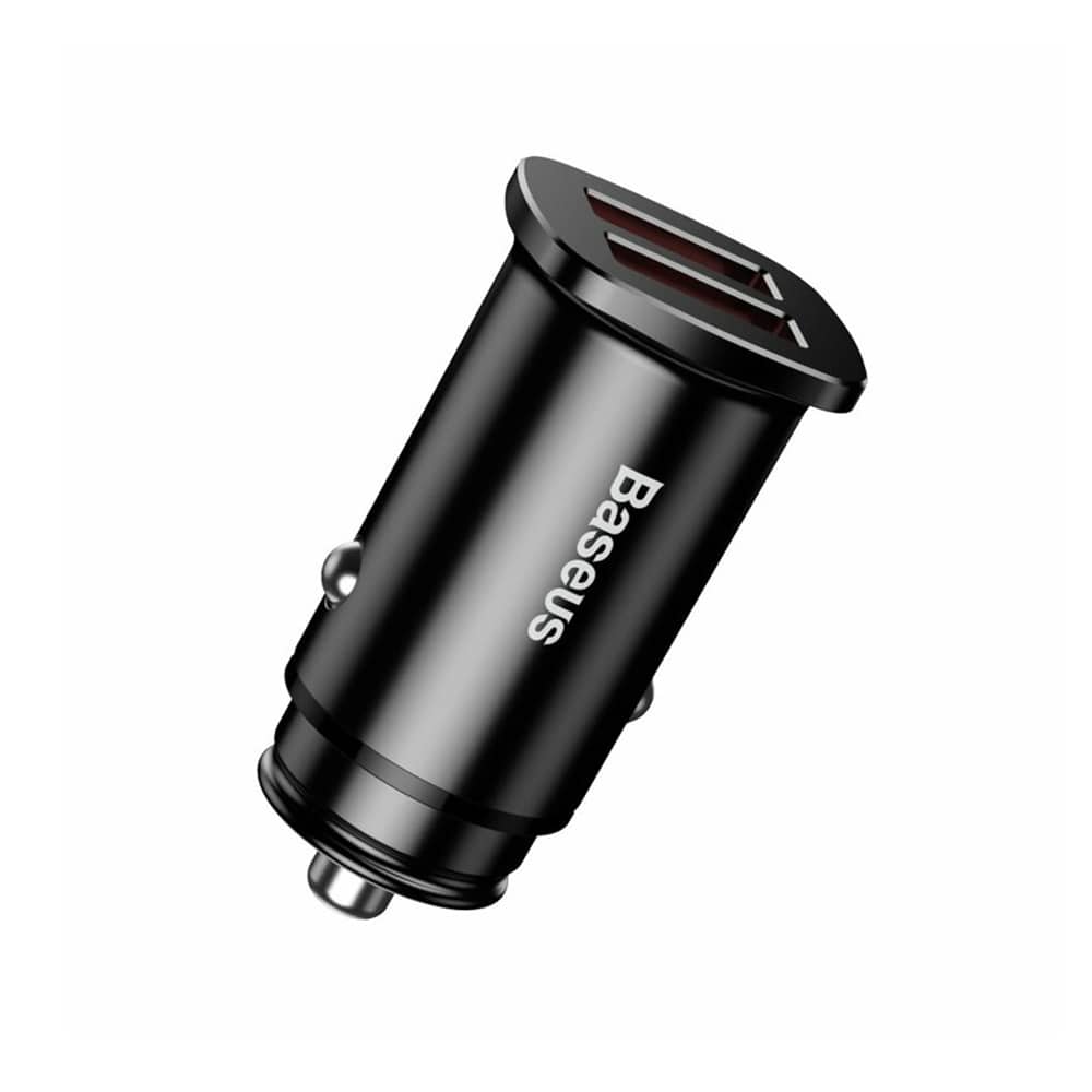 Φωτογραφία προϊόντος: Baseus Car Charger Square metal A + A 30W Dual QC3.0 (SCP.AFC) Black (CCALL-DS01)