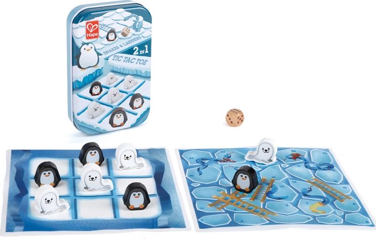 Φωτογραφία προϊόντος: Hape Ξύλινα Tic Tac Toe Snake And Ladders 2 In 1 (E0478A)