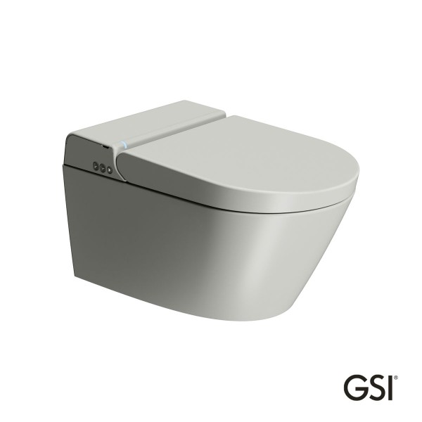 Φωτογραφία προϊόντος: GSI Λεκάνη Κρεμαστή 59 Swirlflush με σύστημα ηλεκτρονικού μπιντέ PURA Cenere 500-7418K-450