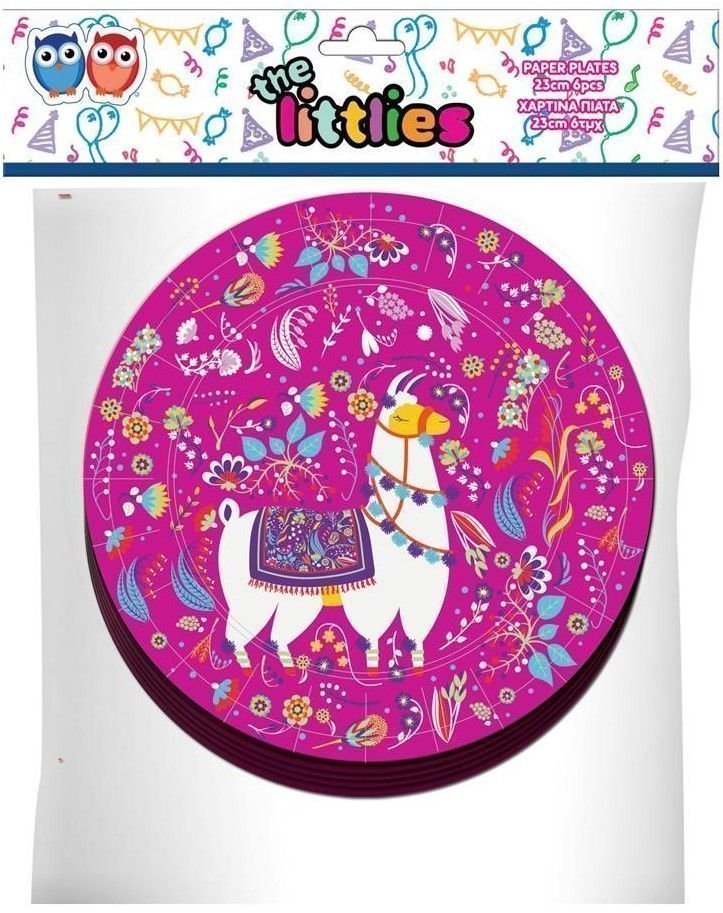 Φωτογραφία προϊόντος: The Littlies Party Πιάτα Χάρτινα The Littles Λάμα 23 εκ. 6 τμχ (000646622)