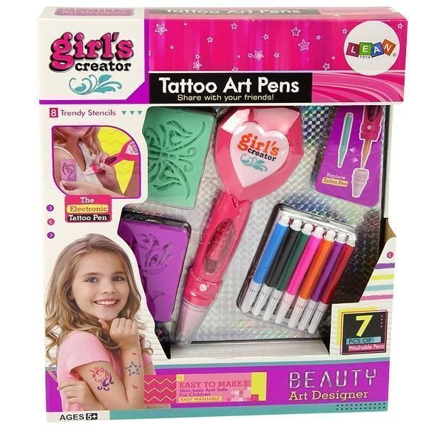 Φωτογραφία προϊόντος: Blue Toys Κοριτσίστικο Σετ Ομορφιάς Tattoo Art Playset Τατουάζ Με 7 Χρώματα (MKO392051)