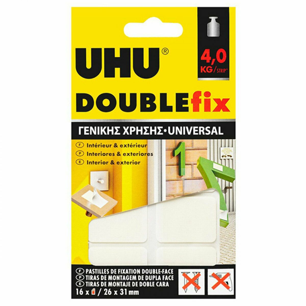 Φωτογραφία προϊόντος: Uhu Double Fix Extreme 16 Strips 4kgr (7000832)