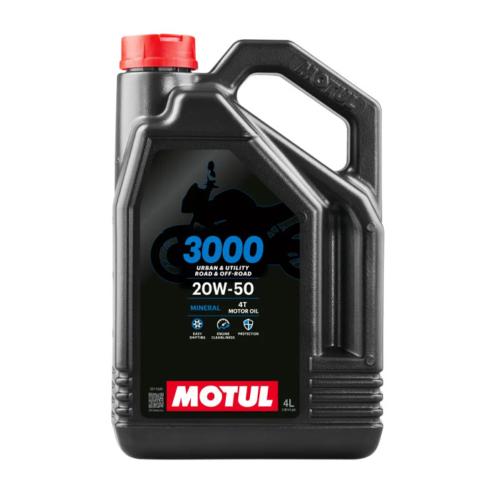 Φωτογραφία προϊόντος: MOTUL 3000 4T 20W-50 MA2 4lt MOTUL MOT300020504L