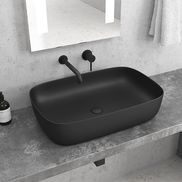 Φωτογραφία προϊόντος: Karag LT-2143-PMB Black Mat Επιτραπέζιος Νιπτήρας 60x39cm