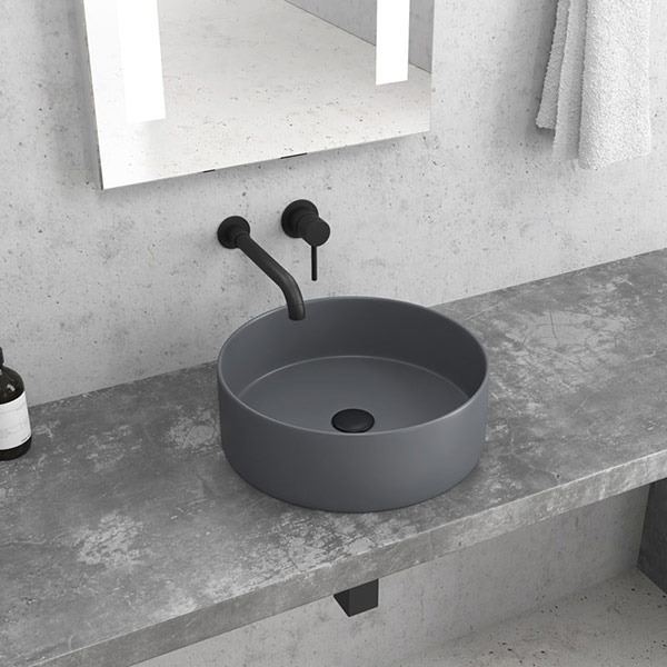 Φωτογραφία προϊόντος: Karag LT 3134-MMDG Grey Mat Επιτραπέζιος Νιπτήρας Ø35.5cm