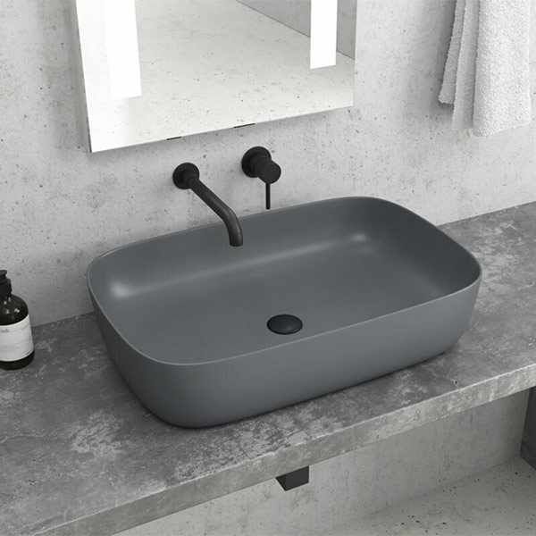 Φωτογραφία προϊόντος: Karag LT-2143-PMDG Grey Mat Επιτραπέζιος Νιπτήρας 60x39cm 145 mm