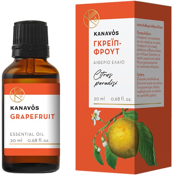 Φωτογραφία προϊόντος: KANAVOS Essential Oil Grapefruit Αιθέριο Έλαιο Γκρέιπφρουτ, 20ml