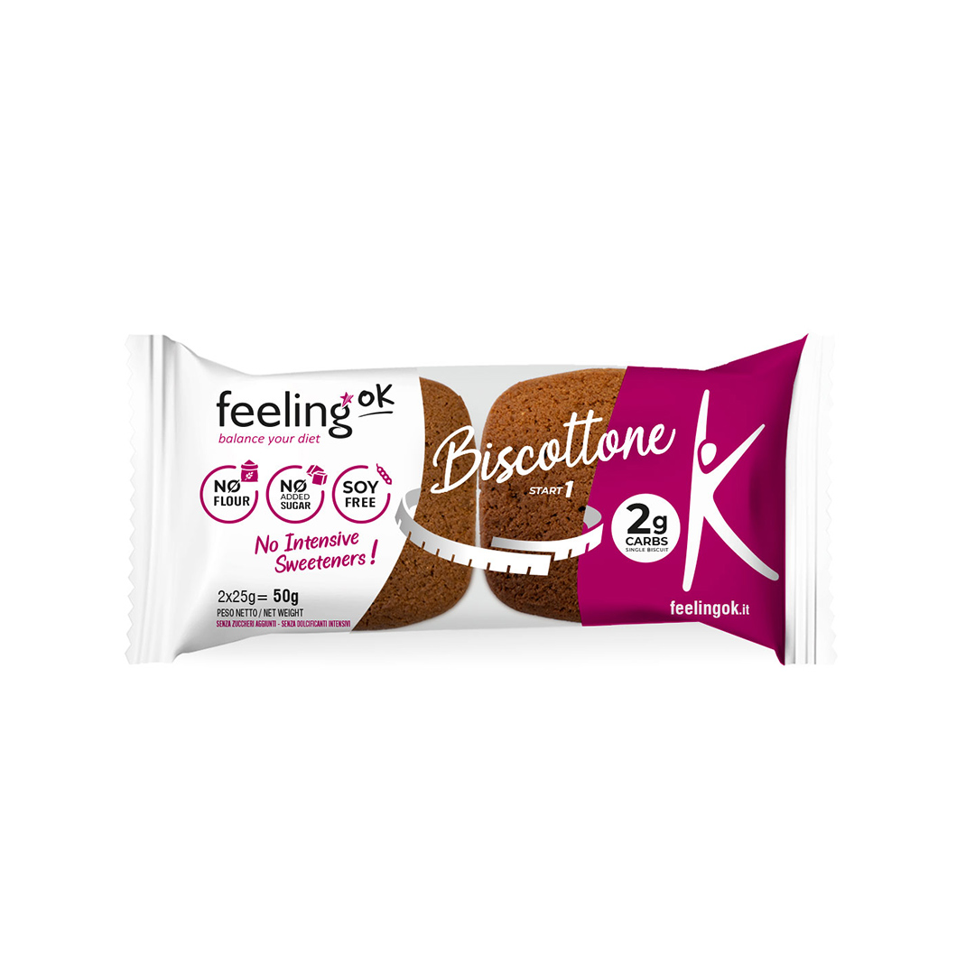 Φωτογραφία προϊόντος: Μπισκότα με κακάο Biscottone LowCarb FeelingOk (2x25g)