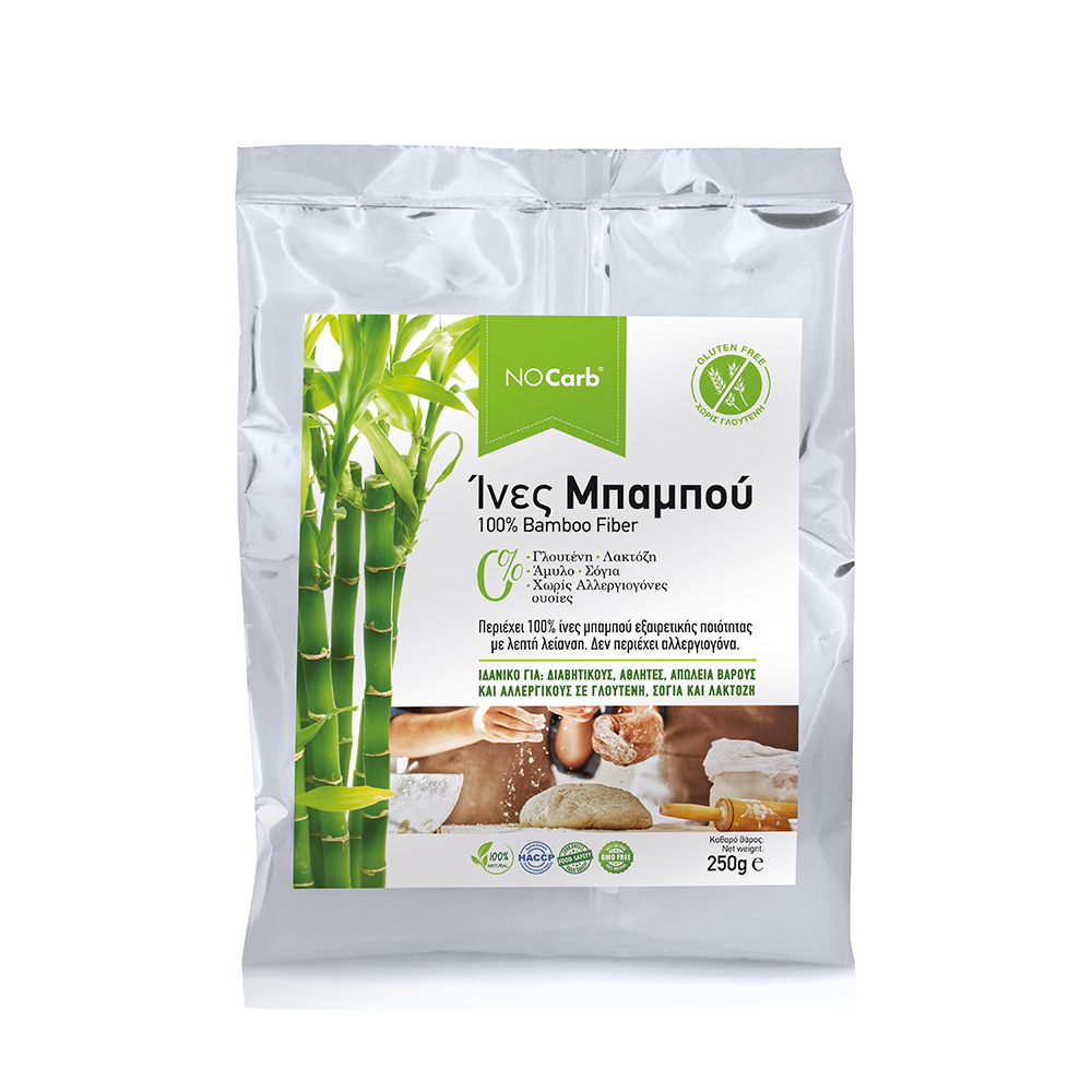 Φωτογραφία προϊόντος: No Carb® Αλεύρι – Ίνες Μπαμπού 100% NoCarb 250g