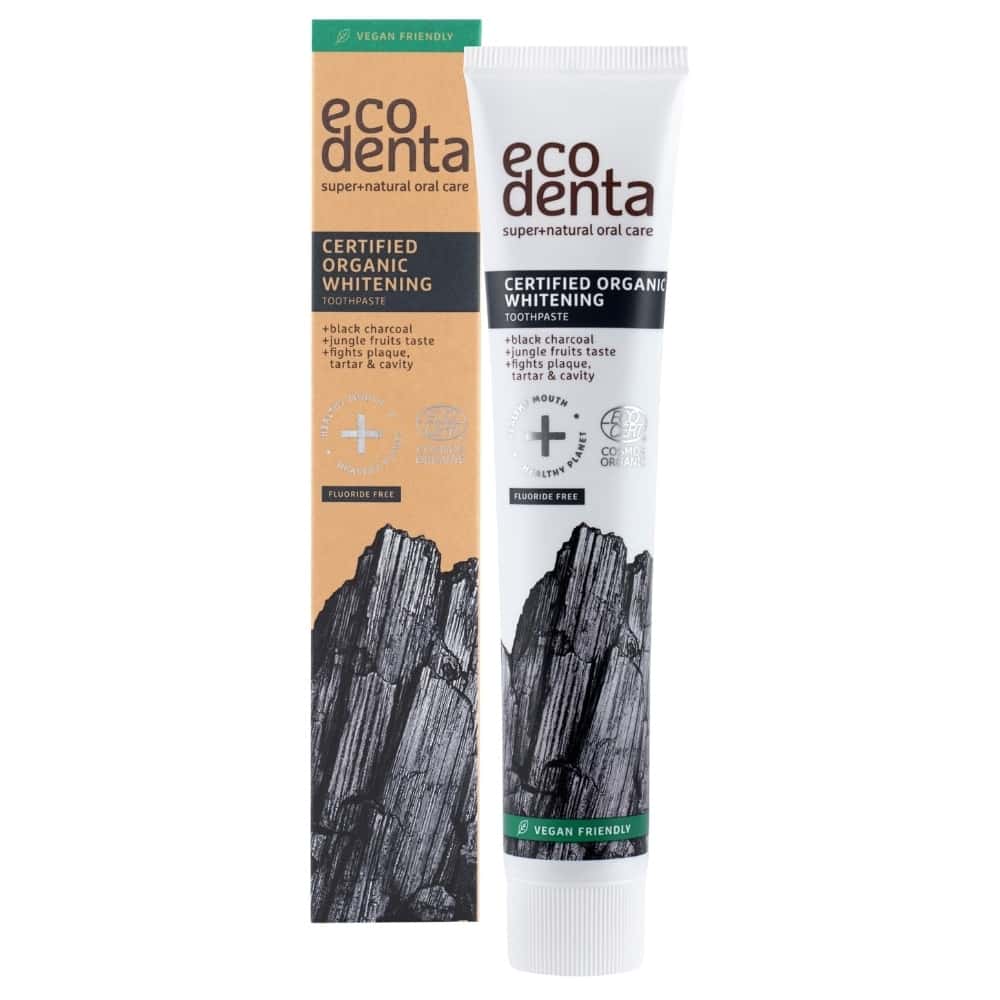 Φωτογραφία προϊόντος: Ecodenta Certified Organic Whitening Toothpaste with Charcoal 75ml – Βιολογική Λευκαντική Οδοντόκρεμα με Ενεργό Άνθρακα