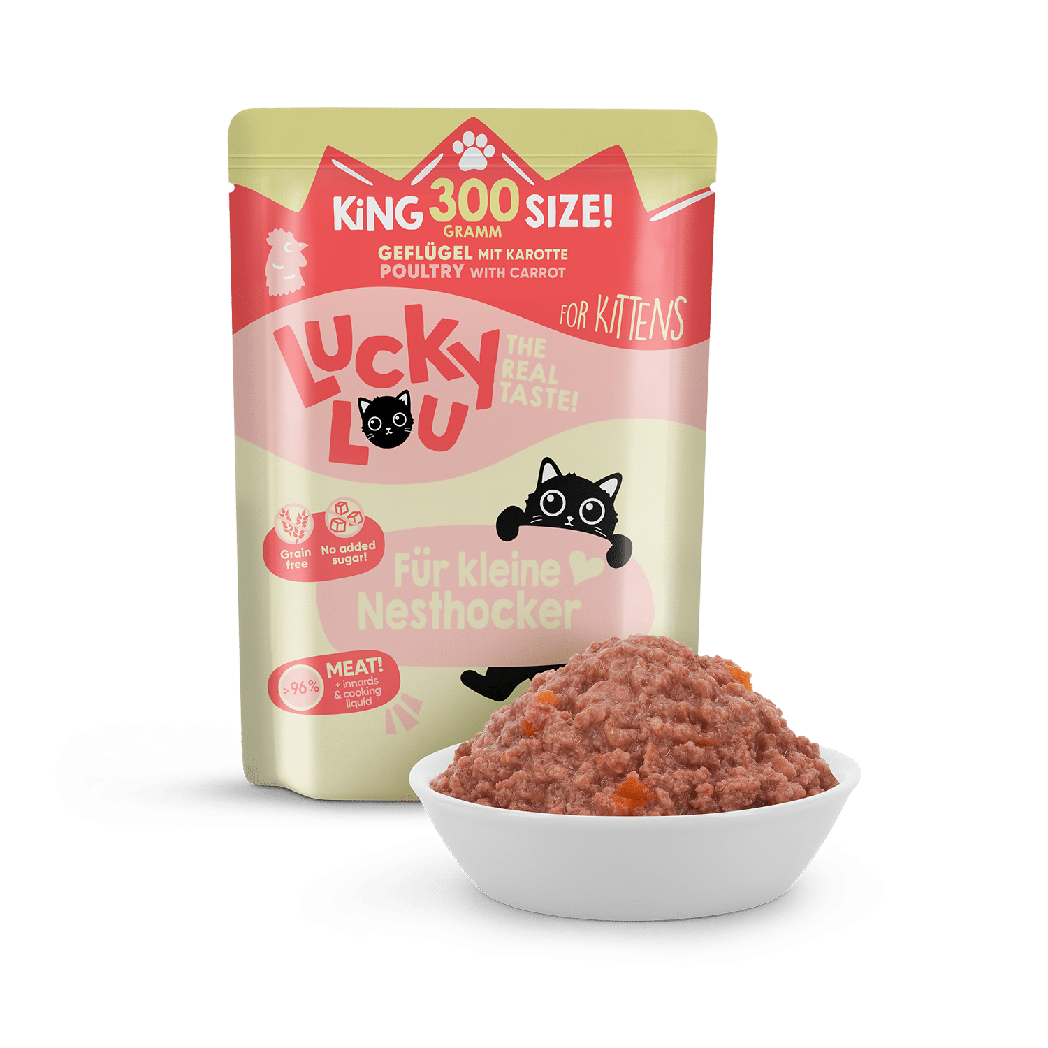 Φωτογραφία προϊόντος: Lucky Lou LifeStage Kitten Πουλερικά (με Καρότο) 300gr
