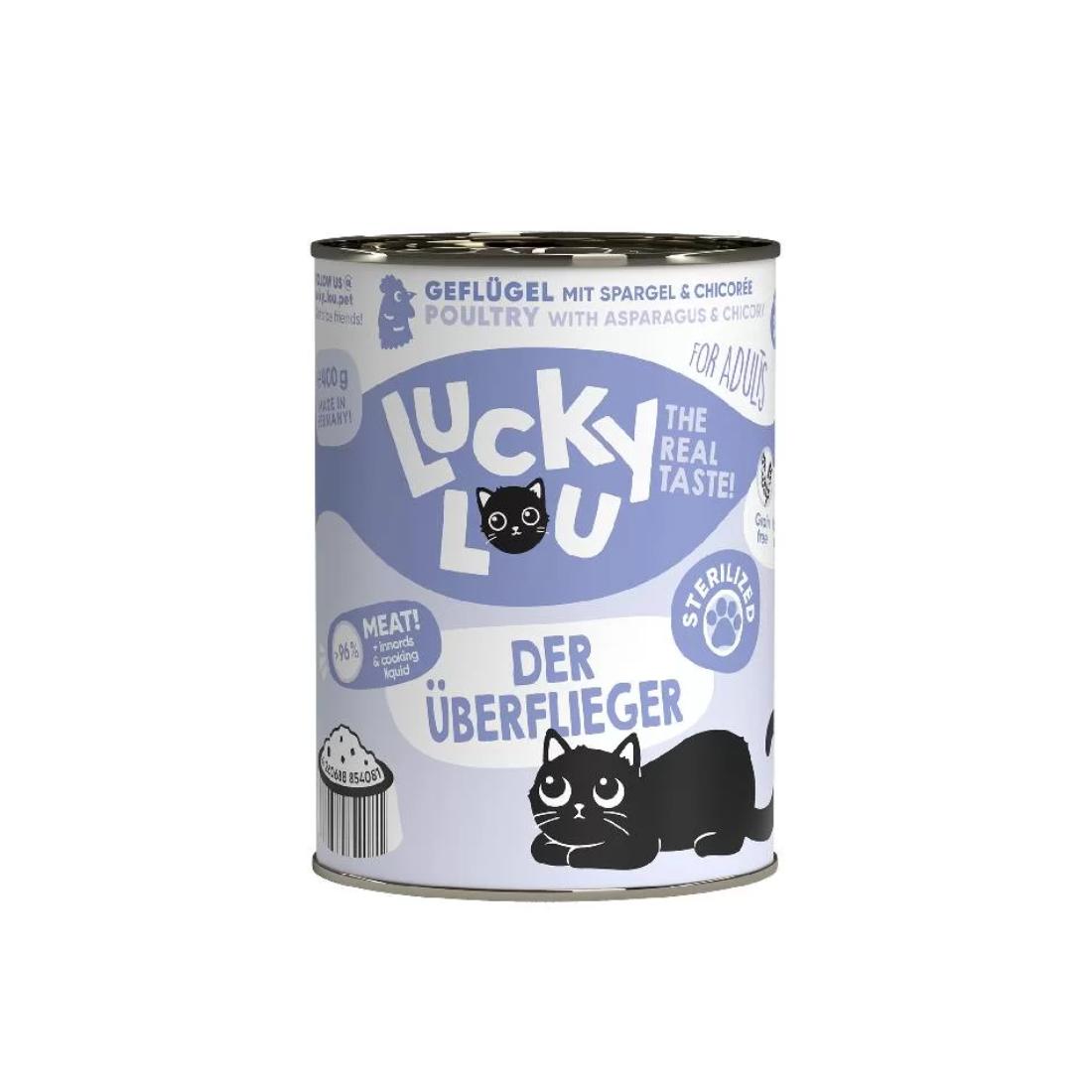 Φωτογραφία προϊόντος: Lucky Lou LifeStage Adult Sterilized Πουλερικά (με Σπαράγγι & Κιχώριο) 400gr