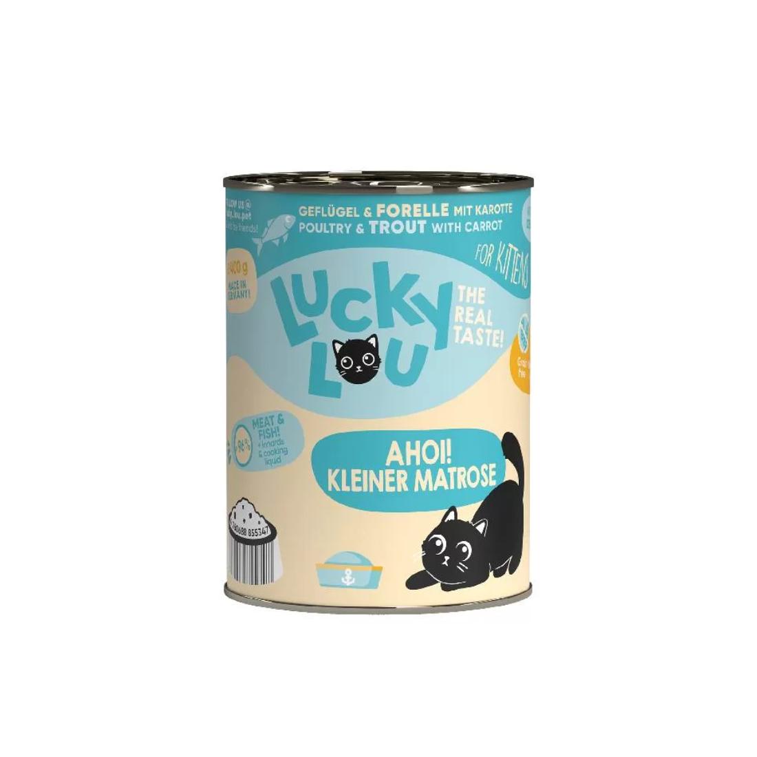 Φωτογραφία προϊόντος: Lucky Lou LifeStage Kitten Πουλερικά & Πέστροφα Κονσ. 400 gr