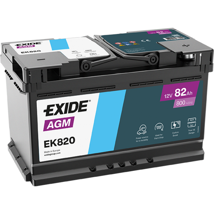 Φωτογραφία προϊόντος: EXIDE EUROPE Exide EK820 12V 82Ah