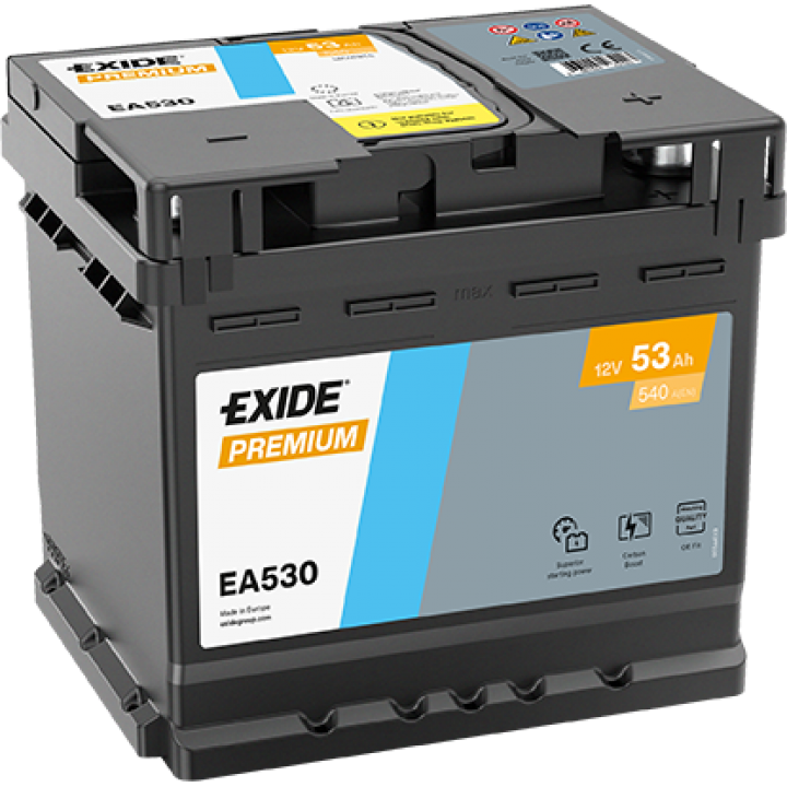 Φωτογραφία προϊόντος: EXIDE EUROPE Exide Premium EA530 12V 53Ah