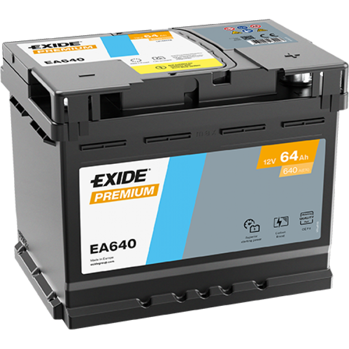 Φωτογραφία προϊόντος: EXIDE EUROPE Exide Premium EA640 12V 64Ah