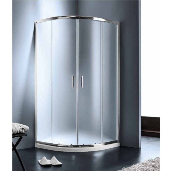 Φωτογραφία προϊόντος: Starlet Quadrant QS 80 Fabric Ημικυκλική Καμπίνα Ντουζιέρας Με 2 Σταθερά & 2 Συρόμενα Φύλλα